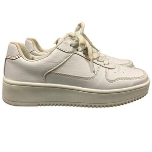 No Boundaries Womens White Platform Sneakers Memory Foam WMNB40AC007 Size 7.5